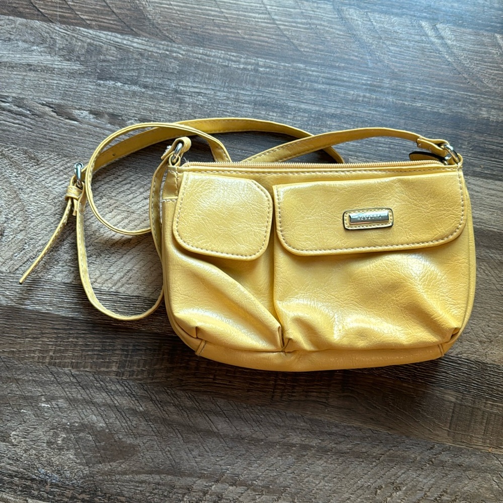 Yellow Rosette Purse